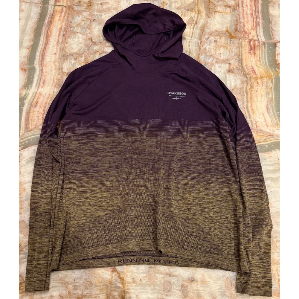 Nike X Undercover Lab Gyakusou Mens Dri-Fit Running Hoodie Purple Brown Size M